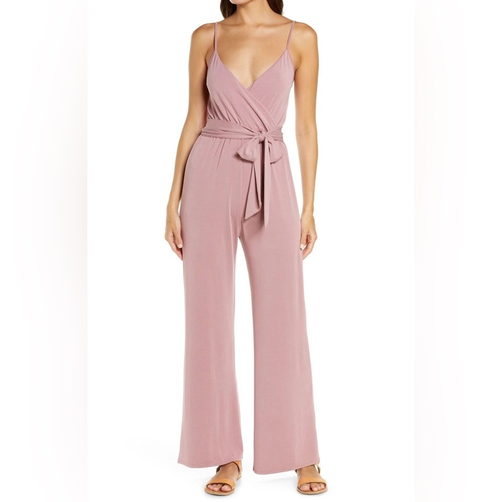 LSPACE Alora Sleeveless Faux Wrap Cover-Up Jumpsuit